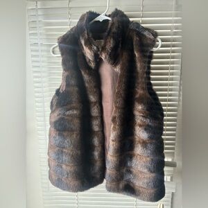 Michael Kors Brown Faux Fur Vest